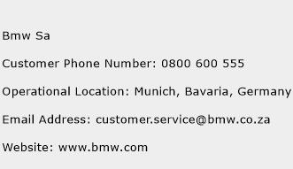 Bmw Sa Phone Number Customer Service