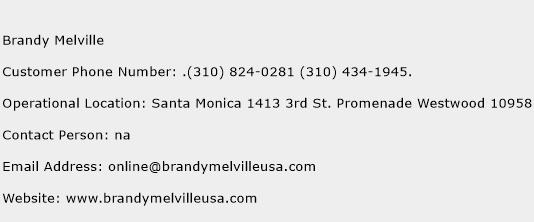 Brandy Melville Phone Number Customer Service