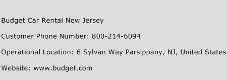 Budget Car Rental New Jersey Phone Number Customer Service