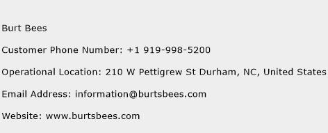 Burt Bees Phone Number Customer Service