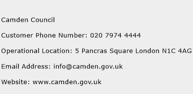 Camden Council Phone Number Customer Service