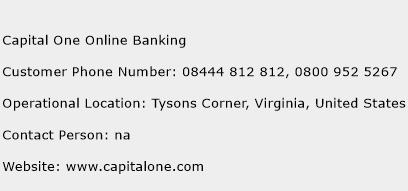 Capital One Online Banking Phone Number Customer Service