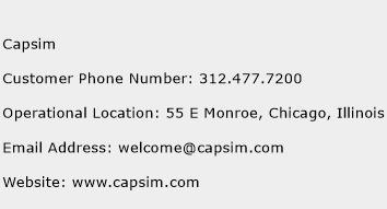 Capsim Phone Number Customer Service