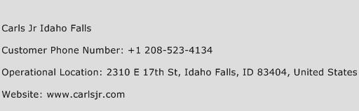 Carls Jr Idaho Falls Phone Number Customer Service