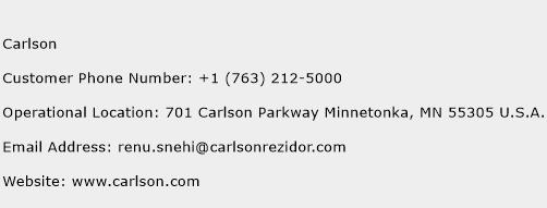 Carlson Phone Number Customer Service