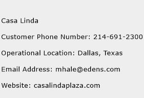 Casa Linda Phone Number Customer Service