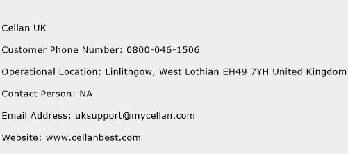 Cellan UK Phone Number Customer Service