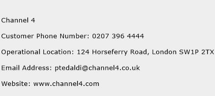 Channel 4 Phone Number Customer Service