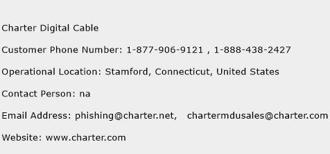 Charter Digital Cable Phone Number Customer Service