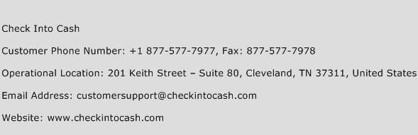 Check Into Cash Phone Number Customer Service