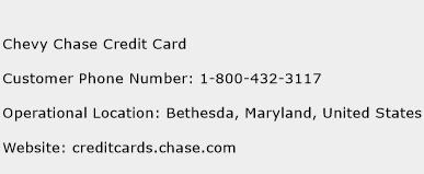 Chevy Chase Credit Card Phone Number Customer Service