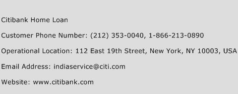 Citibank Home Loan Phone Number Customer Service