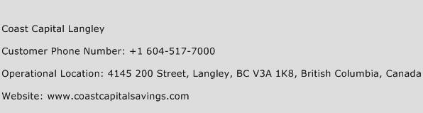 Coast Capital Langley Phone Number Customer Service