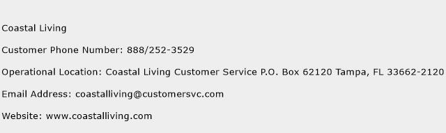 Coastal Living Phone Number Customer Service