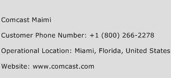 Comcast Maimi Phone Number Customer Service