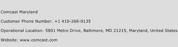 Comcast Maryland Phone Number Customer Service