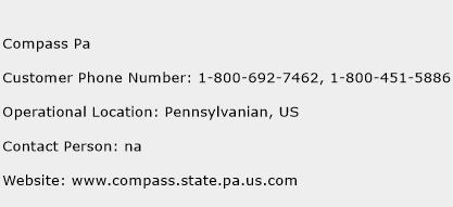 Compass Pa Phone Number Customer Service