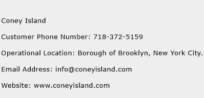 Coney Island Phone Number Customer Service