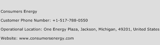 Consumers Energy Phone Number Customer Service