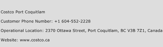 Costco Port Coquitlam Phone Number Customer Service