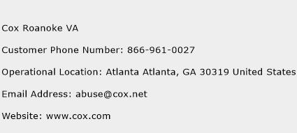 Cox Roanoke VA Phone Number Customer Service