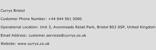Currys Bristol Phone Number Customer Service
