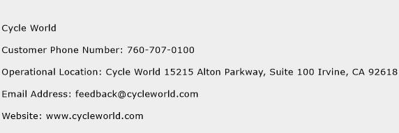 Cycle World Phone Number Customer Service