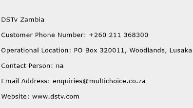 DSTv Zambia Phone Number Customer Service