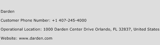 Darden Phone Number Customer Service