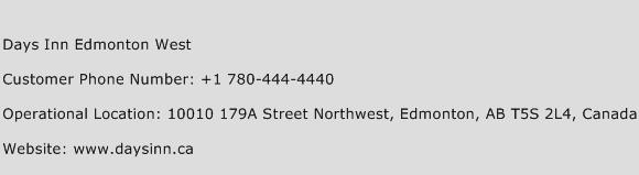 Days Inn Edmonton West Phone Number Customer Service