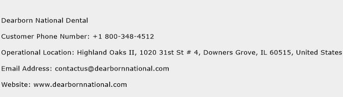 Dearborn National Dental Phone Number Customer Service