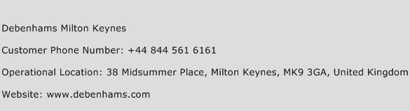 Debenhams Milton Keynes Phone Number Customer Service