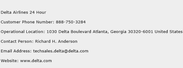 Delta Airlines 24 Hour Phone Number Customer Service