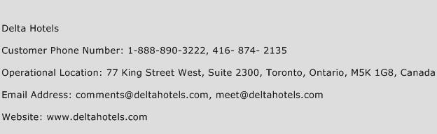 Delta Hotels Phone Number Customer Service