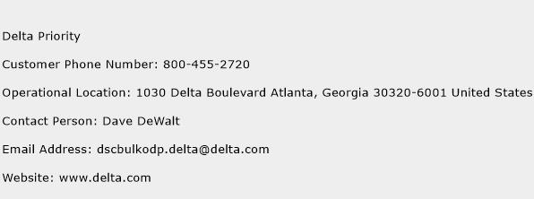 Delta Priority Phone Number Customer Service