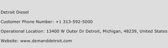 Detroit Diesel Phone Number Customer Service