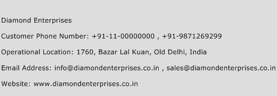 Diamond Enterprises Phone Number Customer Service