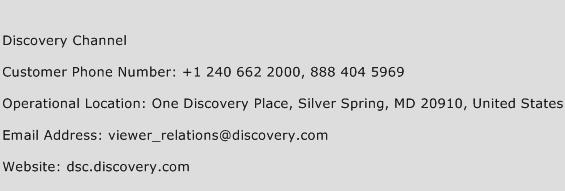 Discovery Channel Phone Number Customer Service