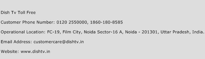 Dish Tv Toll Free Phone Number Customer Service