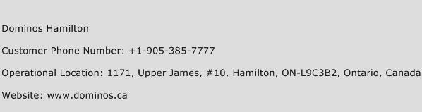 Dominos Hamilton Phone Number Customer Service