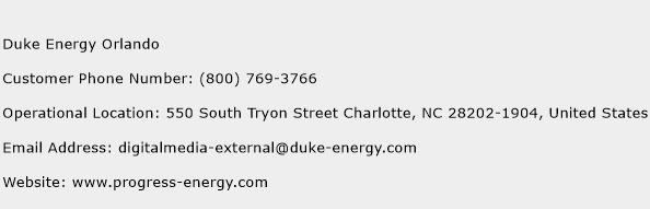 Duke Energy Orlando Phone Number Customer Service