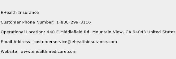 EHealth Insurance Phone Number Customer Service