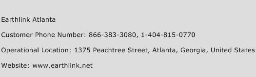 Earthlink Atlanta Phone Number Customer Service