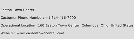 Easton Town Center Phone Number Customer Service