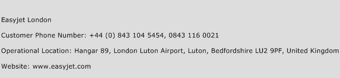 Easyjet London Phone Number Customer Service