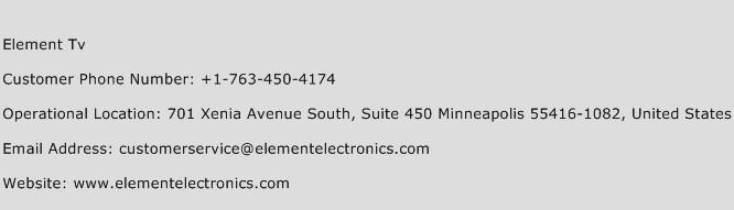 Element Tv Phone Number Customer Service