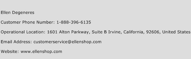 Ellen Degeneres Phone Number Customer Service