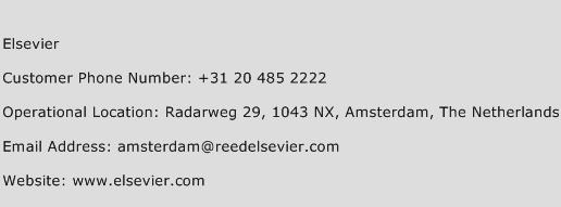 Elsevier Phone Number Customer Service