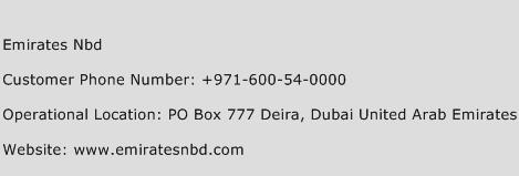 Emirates NBD Phone Number Customer Service