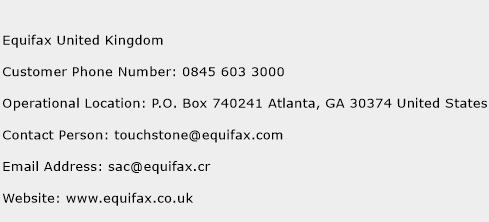 Equifax United Kingdom Phone Number Customer Service